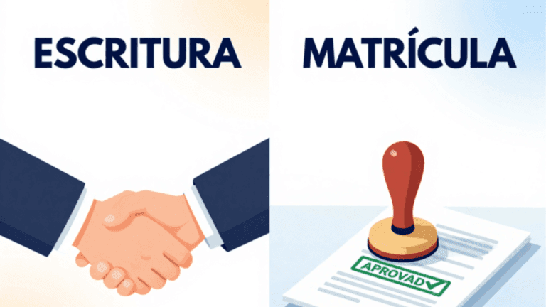 Matrícula vs. Escritura | A diferença crucial e a regra de ouro: quem não registra, não é dono.